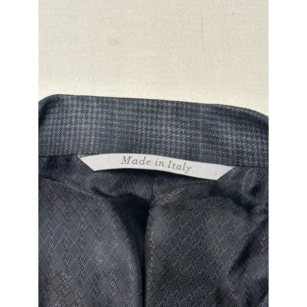 Canali x Su Misura Wool Plaid Windownpane Blazer Jacket Mens Italy Made 44L - Picture 4 of 15